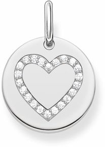 Thomas Sabo, Damen Kettenanhänger 'Herz, LBPE0005-051-14', Silber / Weiß