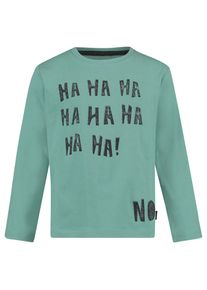Noppies, Langarmshirt 'Pepperell', T&uuml;rkis / Schwarzmeliert
