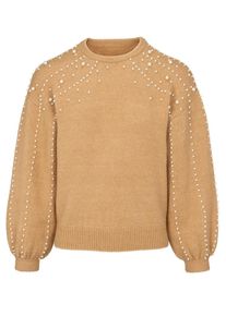 Heine, Damen Rundhalspullover, Camel