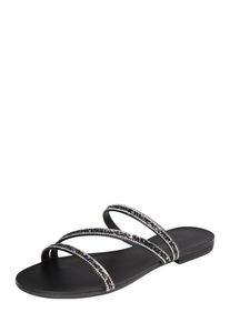 Esprit, Damen Sandale 'Nil', Schwarz / Silber