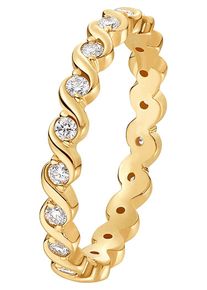 Christ, Damen ring 'Diamonds', Gold / Wei&szlig;