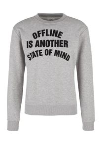 Q/S Designed By, Herren Sweatshirt, Graumeliert / Schwarz
