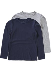 Minymo, Langarmshirt 2er Pack f&uuml;r Jungen, Blau