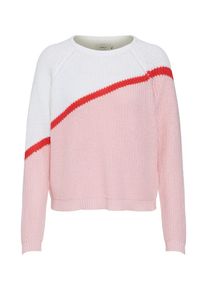 Only, Damen Pullover 'HILDE', Rosé / Rot / Weiß