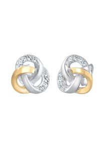 Elli, Damen Ohrringe 'Knoten', Gold / Silber