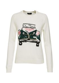 MAX & Co. MAX&Co., Damen Pullover 'DOTTRINA', Creme / Schwarz