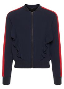 name it, M&auml;dchen R&uuml;schen Strickjacke, Dunkelblau / Rot