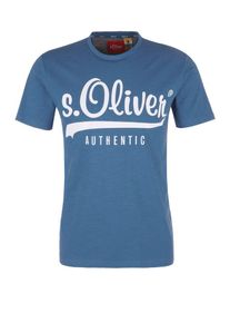 s.Oliver RED LABEL, Herren T-Shirt, Himmelblau / Weiß