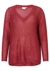 JUNAROSE, Damen Pullover, Rubinrot