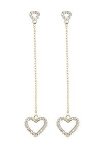 sweet deluxe, Damen Ohrstecker 'Crystal Heart', Gold