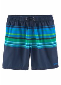 Bench, Herren Badeshorts, Navy / Neonblau / Hellgr&uuml;n