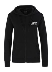 Superdry, Damen Sportsweatshirt 'CORE SPORT ZIPHOOD', Schwarz