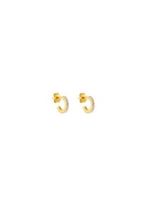 ID fine, Damen Creolen 'Pink Simplicity', Gold / Altrosa