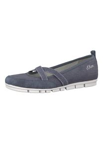 s.Oliver RED LABEL, Damen Riemchenballerinas im Denim-Look, Blue Denim