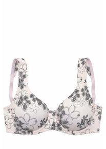 Nuance, Damen T-Shirt-BH, Grau / Puder