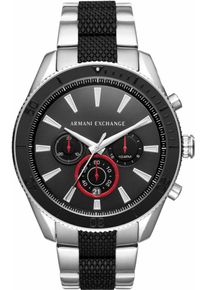 Armani Exchange, Herren Chronograph, Schwarz / Silber