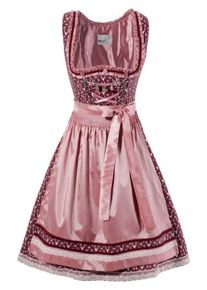 Marjo, Damen Dirndl, Beere / Altrosa / Weiß
