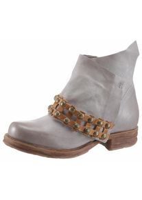 A.S.98, Damen Bikerboots 'Saintec', Hellgrau / Apricot