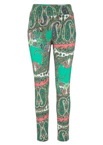 s.Oliver RED LABEL, Damen Strandhose mit Ethnodruck, Grün / Mischfarben