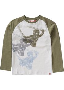 Lego Wear, Langarmshirt 'NINJAGO TEO', Beige / Oliv