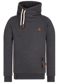 Naketano, Herren Kapuzenpullover, Braun / Anthrazit / Wei&szlig;