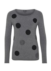 s.Oliver BLACK LABEL, Damen Pullover, Graumeliert / Schwarz