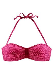 Venice Beach, Damen Bandeau-Top, Pink / Dunkelpink