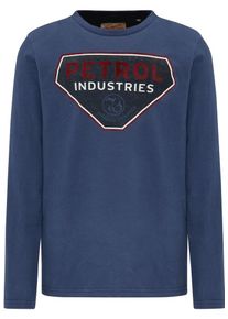 PETROL INDUSTRIES, LONGSLEEVE, Blau / Dunkelrot / Weiß