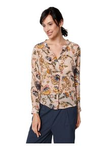 FROG BOX Frogbox, Damen Bluse, Kitt / Mischfarben