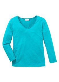 sheego Casual, Damen Langarmshirt, Türkis