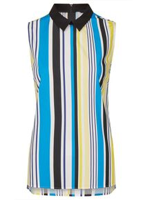 Daniel Hechter, Damen Bluse, Hellblau / Gelb / Weiß