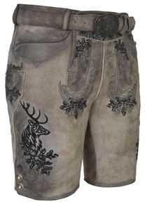 Spieth & Wensky SPIETH & WENSKY, Herren Lederhose 'Elvis' 45 cm, Stone