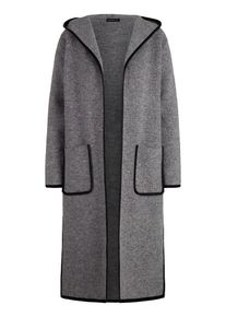 Apart, Damen Strickmantel, Graumeliert / Schwarz