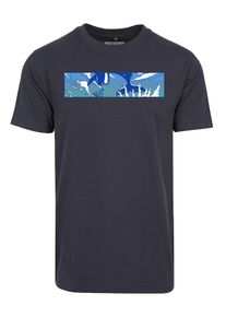 Mister Tee, Herren T-Shirt, Navy / Hellblau / Weiß