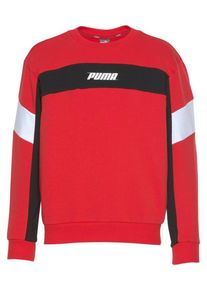 Puma, Sweatshirt 'Rebel Crew Sweat Boys', Rot / Schwarz / Wei&szlig;