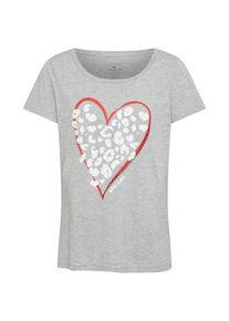 Tom Tailor, Damen T-Shirt, Graumeliert