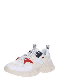 Tommy Hilfiger, Damen Sneaker 'Billy 1C', Beige / Navy / Rot / Wei&szlig;