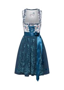 Marjo, Damen Dirndl 'Dagoba', Petrol / Mischfarben / Weiß