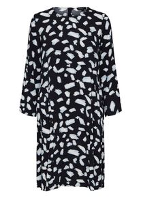 Selected Femme, Damen Kleid, Nachtblau / Weiß