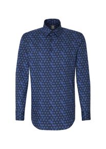 Jacques Britt, Herren Hemd 'Custom Fit', Blau / Nachtblau
