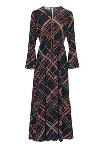 Heine, Damen Maxikleid, Mischfarben / Schwarz