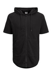Jack & Jones JACK & JONES, Herren Sweatjacke 'JCOFOLA SWEAT ZIP HOOD', Schwarz