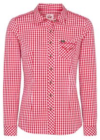 Spieth & Wensky SPIETH & WENSKY, Damen Bluse 'Gerach', Rot / Wei&szlig;
