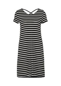 Only, Damen Jerseykleid mit Rückenausschnitt 'Bera', Schwarz / Weiß