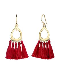 Elli, Damen Ohrringe 'Boho', Gold / Rot