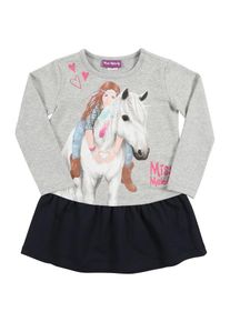 Miss Melody, Mädchen Longsleeve, Kobaltblau / Grau