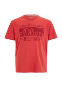s.Oliver RED LABEL, Herren Shirt, Orangerot / Pastellrot