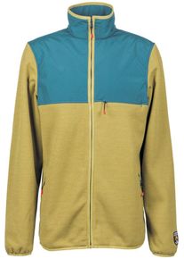 Nitro, Herren Fleecejacke 'Elbrus', Pastellblau / Gelb