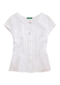 Country Line, Damen Trachtenshirt mit zarter Spitze, Weiß