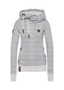 Naketano, Damen Hoodie 'Murder He Wrote', Navy / Graumeliert